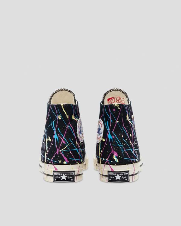 Converse Chuck 70 Archive Print Paint Splatter Höga Sneakers Svarta | CV-902SFR