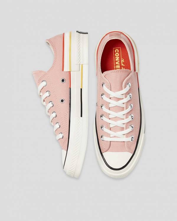 Converse Chuck 70 Colour Block Låga Sneakers Rosa | CV-128DFK