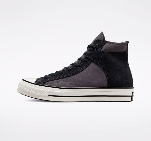 Converse Chuck 70 Crafted Canvas Höga Sneakers Svarta Vita | CV-156KNV