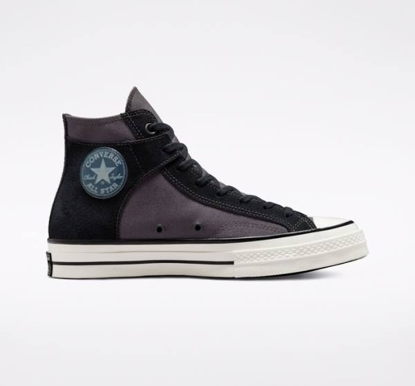 Converse Chuck 70 Crafted Canvas Höga Sneakers Svarta Vita | CV-645JNU