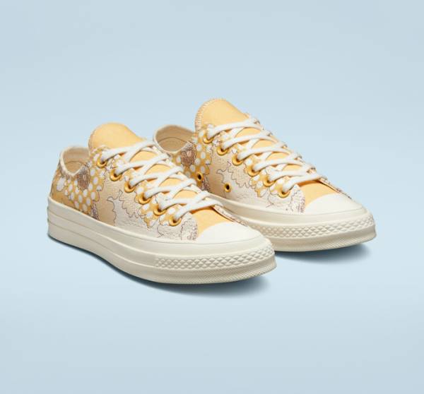 Converse Chuck 70 Crafted Florals Låga Sneakers Mango Svarta | CV-193HRU