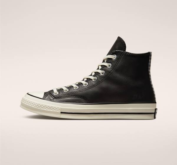 Converse Chuck 70 Crafted Läder Höga Sneakers Svarta | CV-291JWF