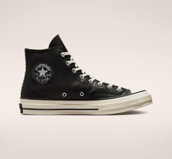 Converse Chuck 70 Crafted Läder Höga Sneakers Svarta | CV-291JWF