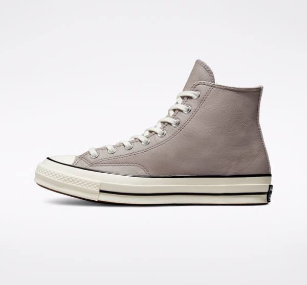 Converse Chuck 70 Crafted Läder Höga Sneakers Grå Svarta | CV-397OIE