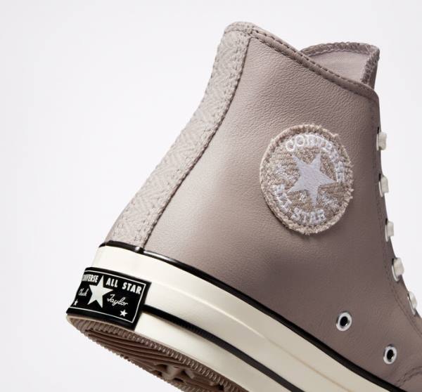 Converse Chuck 70 Crafted Läder Höga Sneakers Grå Svarta | CV-397OIE