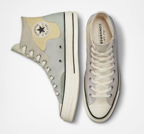 Converse Chuck 70 Crafted Patchwork Höga Sneakers Bruna Citron | CV-419LCB