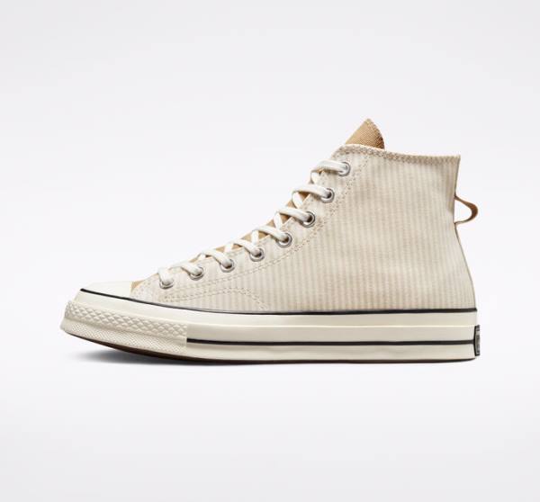 Converse Chuck 70 Crafted Stripe Höga Sneakers Bruna | CV-423PVC