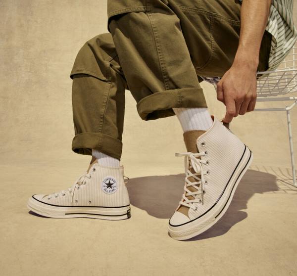 Converse Chuck 70 Crafted Stripe Höga Sneakers Bruna | CV-423PVC