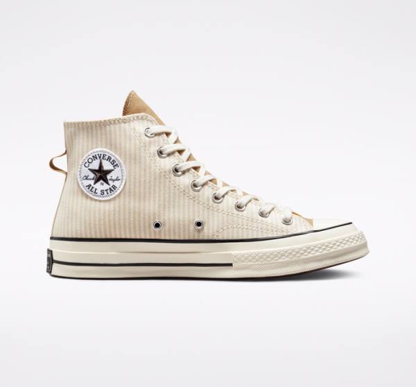 Converse Chuck 70 Crafted Stripe Höga Sneakers Bruna | CV-423PVC