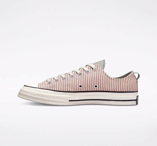 Converse Chuck 70 Crafted Stripe Låga Sneakers Olivgröna | CV-365CQF