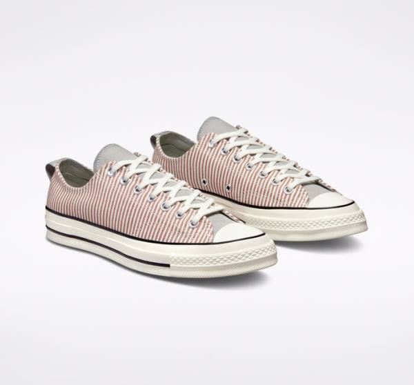 Converse Chuck 70 Crafted Stripe Låga Sneakers Olivgröna | CV-365CQF