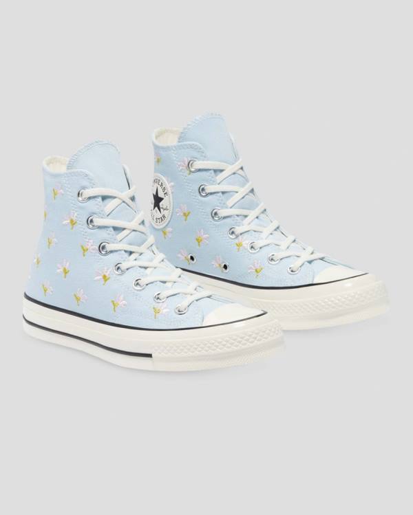 Converse Chuck 70 Embroidered Garden Party Höga Sneakers Blå | CV-094VIY