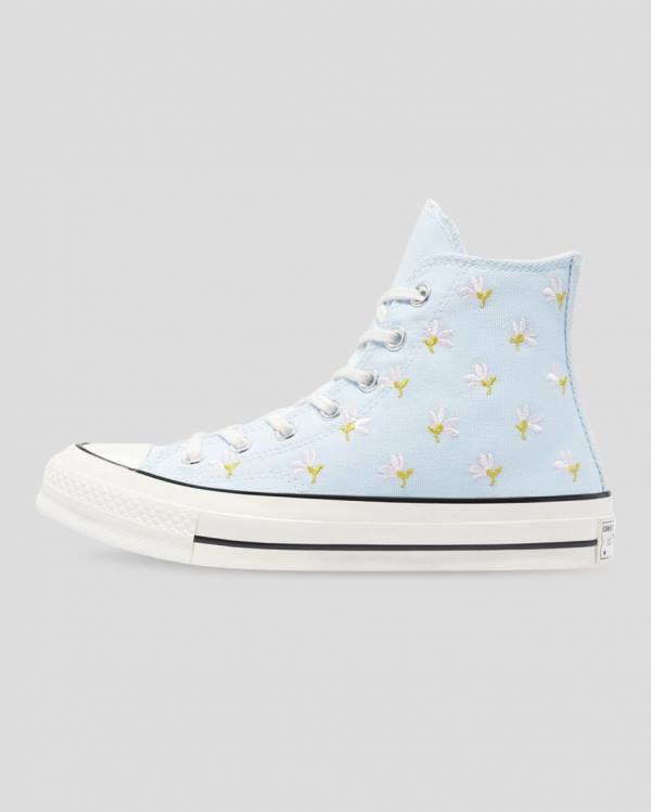 Converse Chuck 70 Embroidered Garden Party Höga Sneakers Blå | CV-094VIY