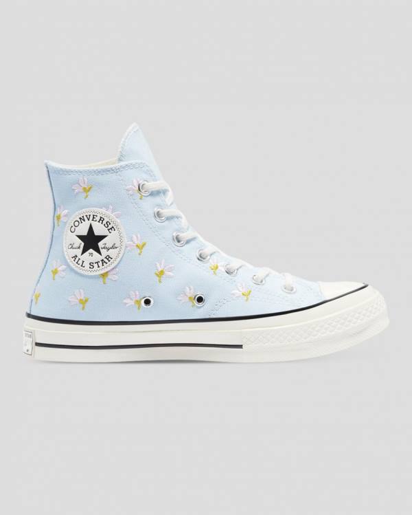 Converse Chuck 70 Embroidered Garden Party Höga Sneakers Blå | CV-094VIY