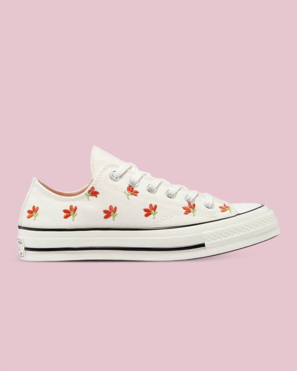 Converse Chuck 70 Embroidered Garden Party Låga Sneakers Beige | CV-459PXM