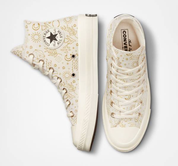 Converse Chuck 70 Golden Elements Höga Sneakers Ljusguld Svarta | CV-074TCD