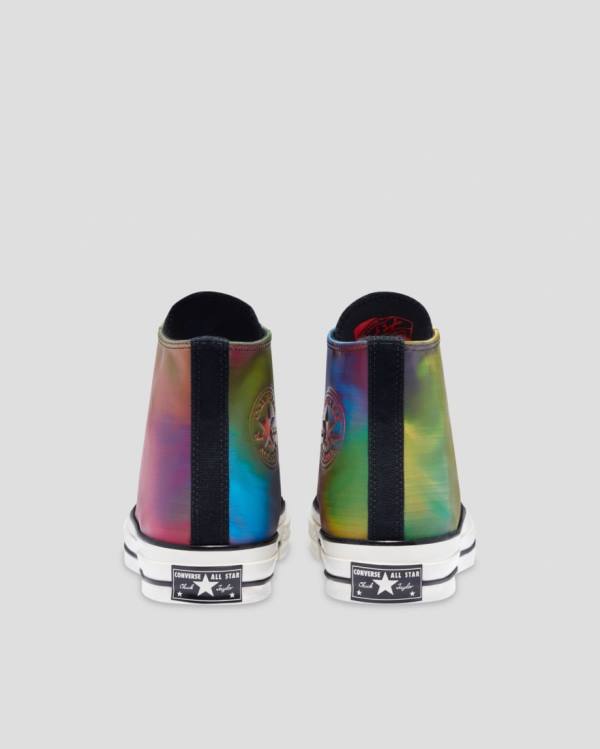 Converse Chuck 70 Iridescent Höga Sneakers Svarta | CV-129QDK