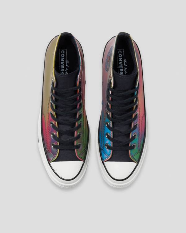 Converse Chuck 70 Iridescent Höga Sneakers Svarta | CV-129QDK