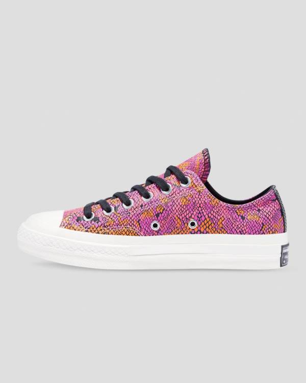 Converse Chuck 70 Läder Printed Låga Sneakers Rosa Orange | CV-089YLW