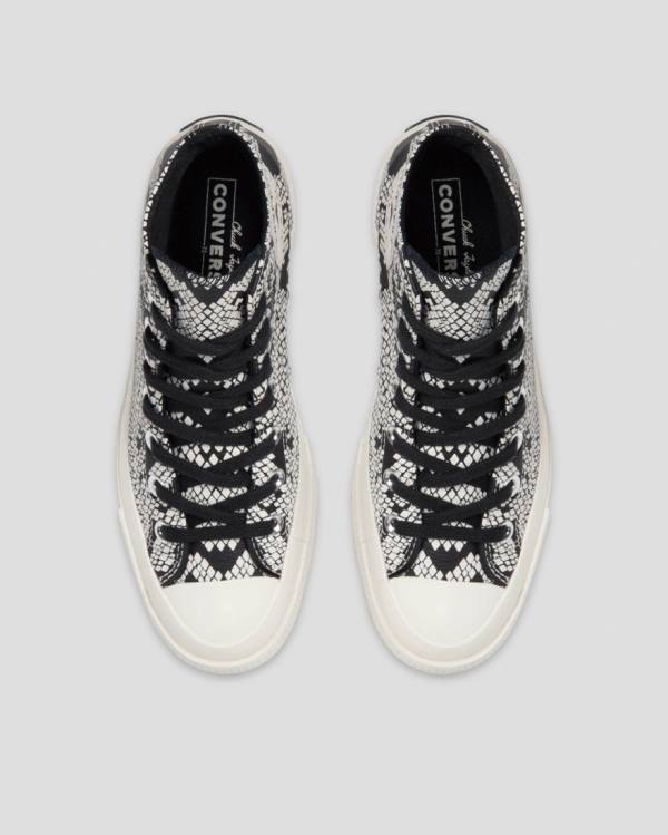 Converse Chuck 70 Läder Snake Print Höga Sneakers Beige Svarta | CV-798XFA