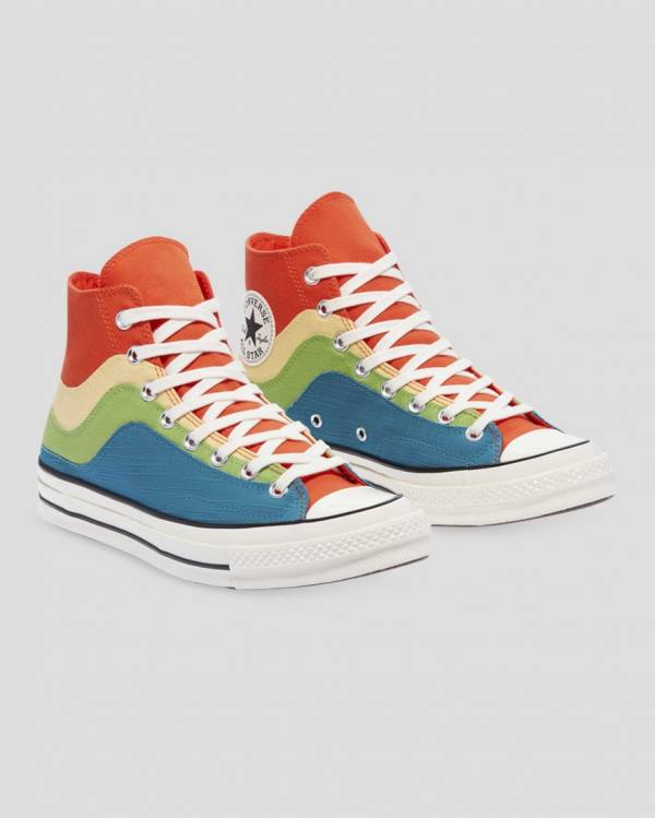 Converse Chuck 70 National Parks Höga Sneakers Blå Gröna Orange | CV-415FXW