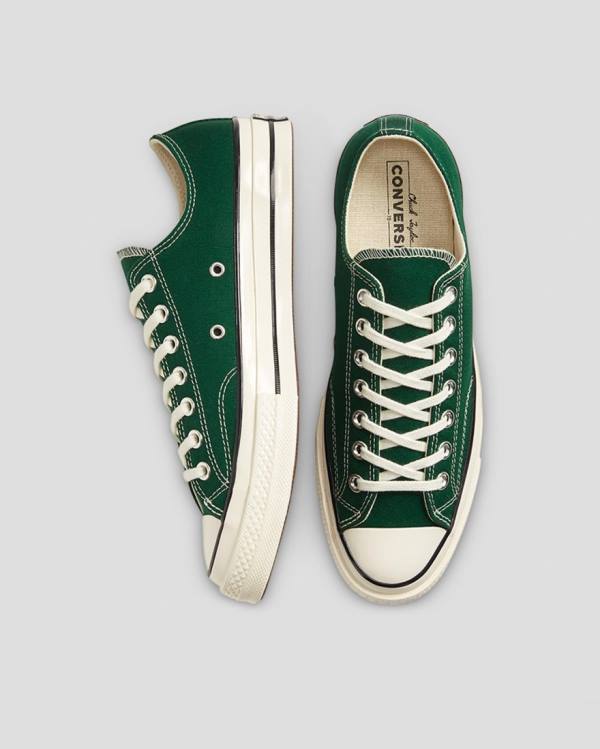 Converse Chuck 70 Organic Canvas Låga Sneakers Gröna | CV-974MNL