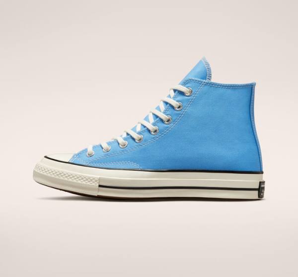 Converse Chuck 70 Pastel Polyester Höga Sneakers Blå Svarta | CV-876PLW