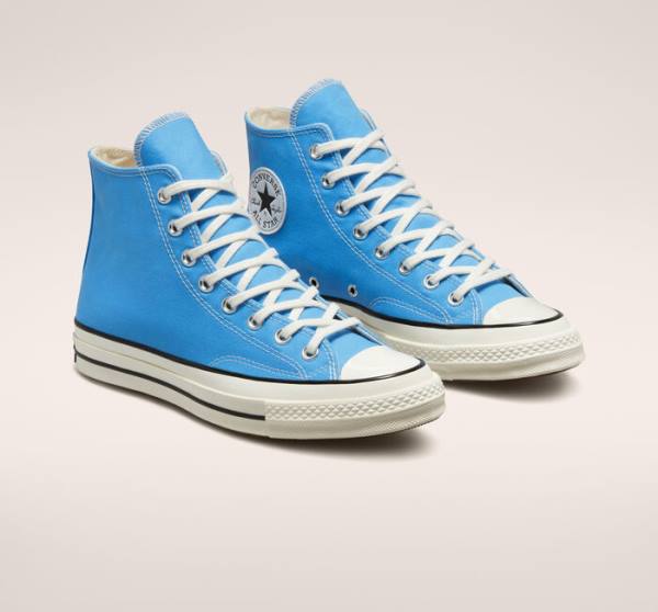 Converse Chuck 70 Pastel Polyester Höga Sneakers Blå Svarta | CV-876PLW