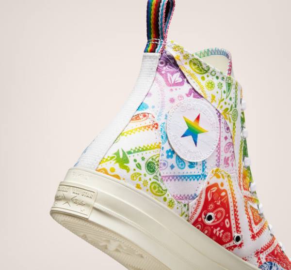 Converse Chuck 70 Pride Höga Sneakers Vita Röda | CV-594IGR