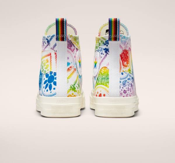 Converse Chuck 70 Pride Höga Sneakers Vita Röda | CV-594IGR