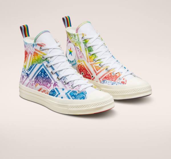 Converse Chuck 70 Pride Höga Sneakers Vita Röda | CV-619KSA