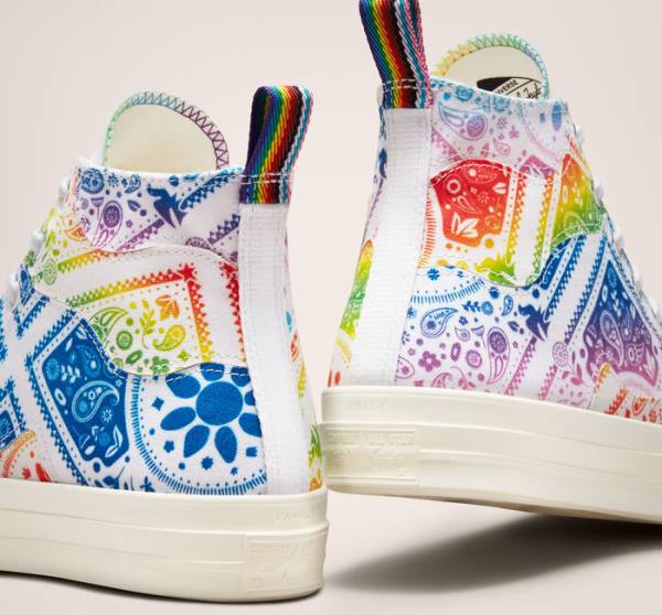 Converse Chuck 70 Pride Höga Sneakers Vita Röda | CV-619KSA