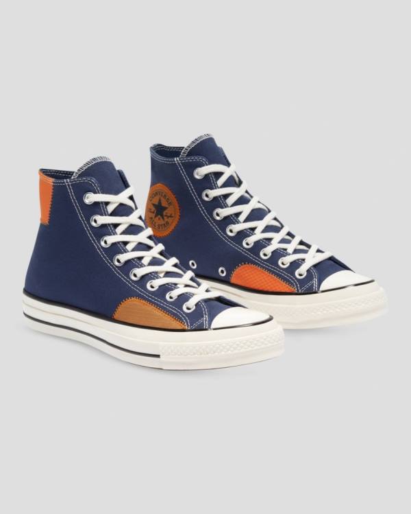 Converse Chuck 70 Ripstop Höga Sneakers Blå | CV-069RDO