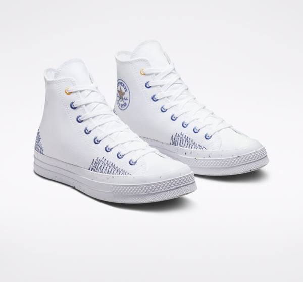 Converse Chuck 70 Stitched Höga Sneakers Vita Indigo | CV-309SDX