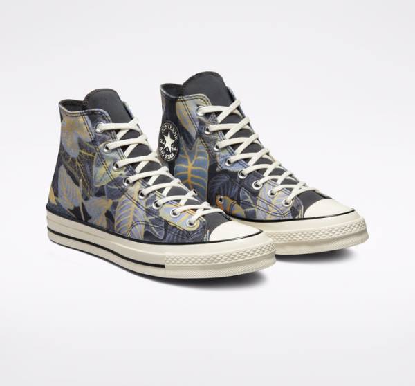 Converse Chuck 70 Tropical Leaf Höga Sneakers Svarta | CV-639HZD