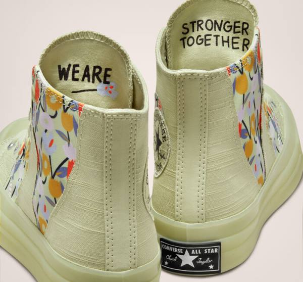 Converse Chuck 70 We Are Stronger Together Höga Sneakers Olivgröna Svarta | CV-630KMN