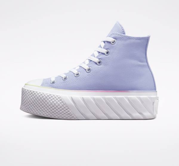 Converse Chuck Taylor All Star 2X Lift Platform Pastel Gradient Höga Sneakers Blå Vita | CV-216BPU