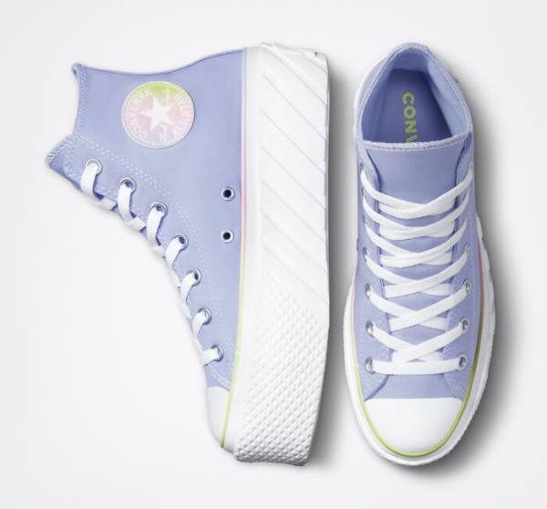 Converse Chuck Taylor All Star 2X Lift Platform Pastel Gradient Höga Sneakers Blå Vita | CV-216BPU