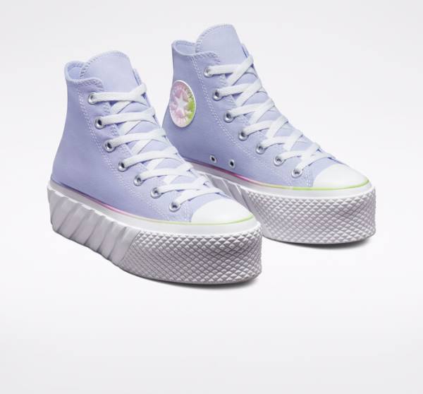 Converse Chuck Taylor All Star 2X Lift Platform Pastel Gradient Höga Sneakers Blå Vita | CV-231FOJ