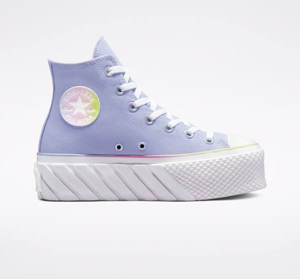 Converse Chuck Taylor All Star 2X Lift Platform Pastel Gradient Höga Sneakers Blå Vita | CV-231FOJ