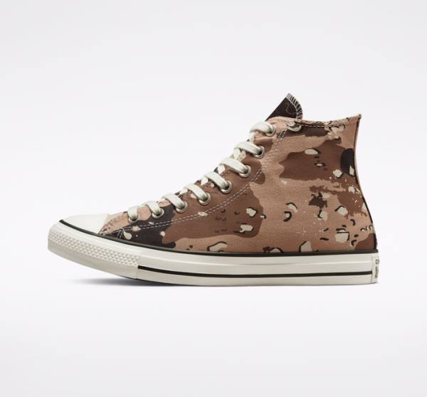 Converse Chuck Taylor All Star Archive Camo Höga Sneakers Bruna Svarta | CV-698HFV