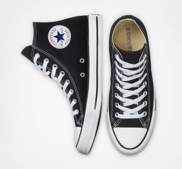 Converse Chuck Taylor All Star Black Höga Sneakers Svarta | CV-701ZUG