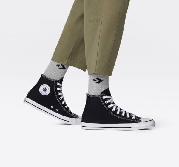 Converse Chuck Taylor All Star Black Höga Sneakers Svarta | CV-701ZUG