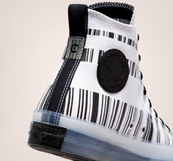 Converse Chuck Taylor All Star CX Translucent Barcode Höga Sneakers Vita Svarta | CV-602ZOR