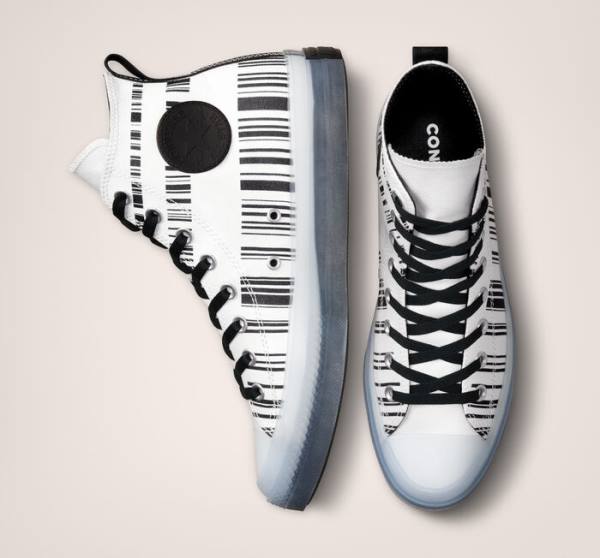 Converse Chuck Taylor All Star CX Translucent Barcode Höga Sneakers Vita Svarta | CV-602ZOR