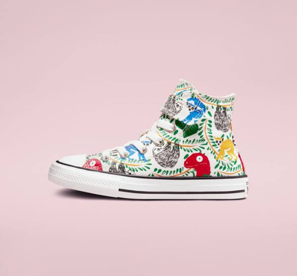 Converse Chuck Taylor All Star Easy-On Multicolored Animals Höga Sneakers Vita Olika Färger Svarta | CV-827IST