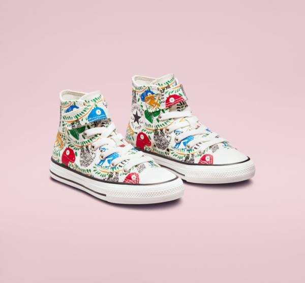 Converse Chuck Taylor All Star Easy-On Multicolored Animals Höga Sneakers Vita Olika Färger Svarta | CV-827IST