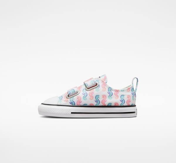 Converse Chuck Taylor All Star Easy-On Seahorses Låga Sneakers Vita Rosa Ljus | CV-526WAY