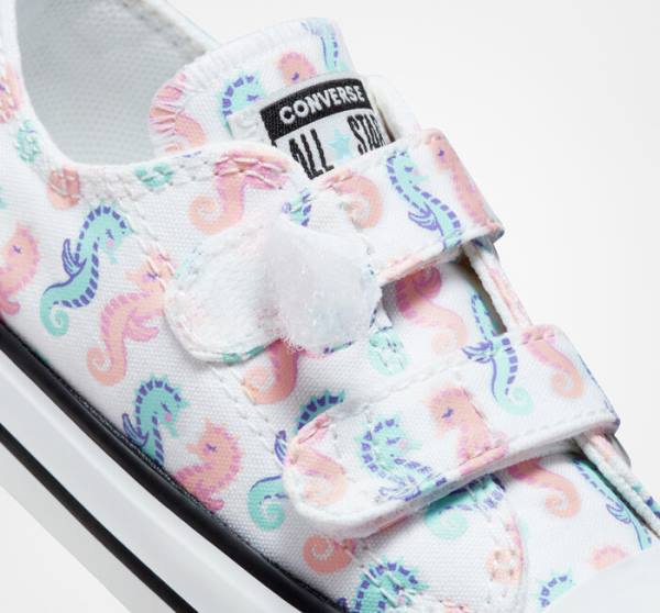 Converse Chuck Taylor All Star Easy-On Seahorses Låga Sneakers Vita Rosa Ljus | CV-526WAY