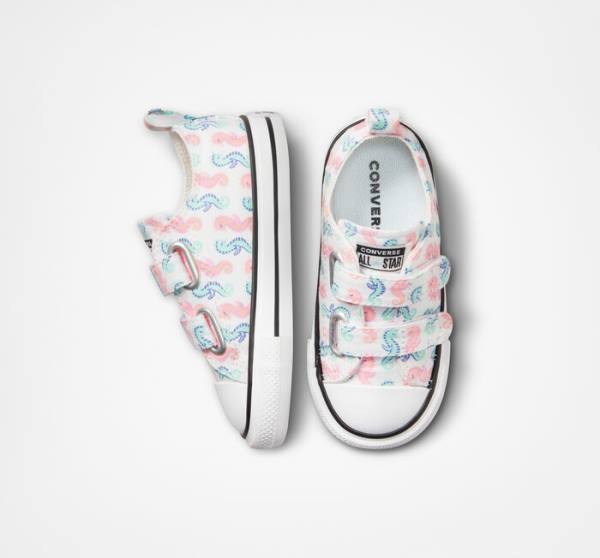 Converse Chuck Taylor All Star Easy-On Seahorses Låga Sneakers Vita Rosa Ljus | CV-526WAY